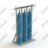 Стойка для газовых баллонов КВАЗАР СГ3-К (кислород, с крышей)