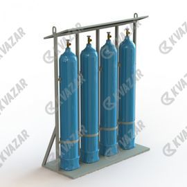 Стойка для газовых баллонов КВАЗАР СГ4 (кислород, с крышей)